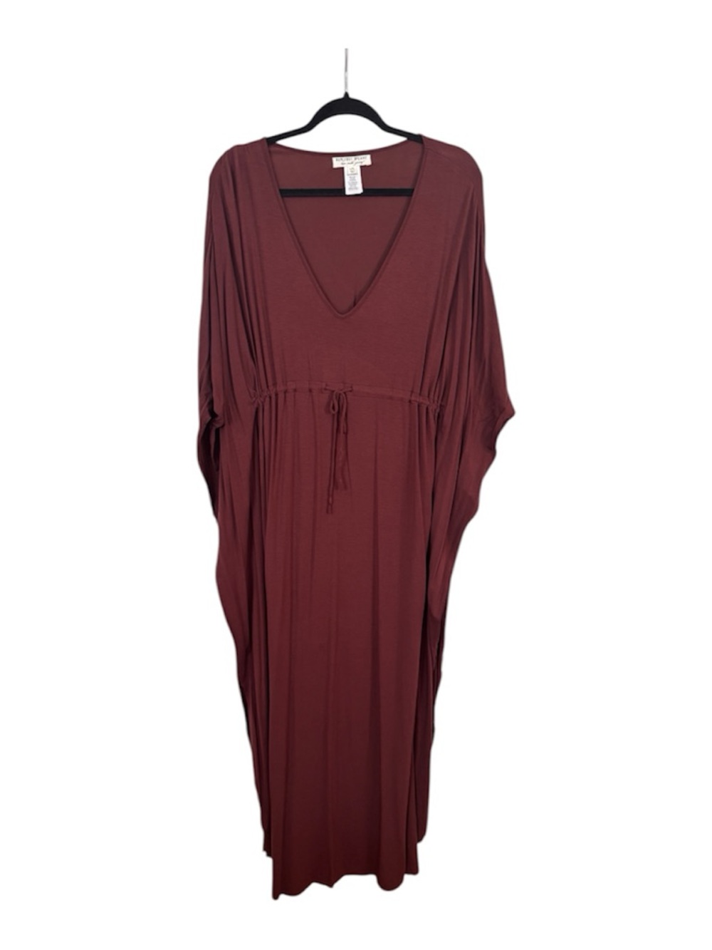 BAREFOOT DREAMS Luxe Milk Jersey Paradise Cove Caftan In Rosewood L/XL